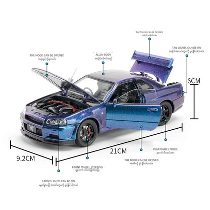 Nissan Skyline GTR-R34 Model 1:24